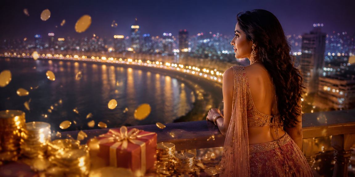 Scenic view of Mumbai Marine Drive reflecting casino lifestyle vibes in the evening